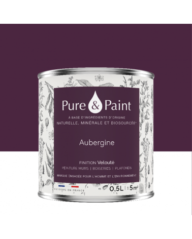 Peinture intérieure Aubergine finition veloutée