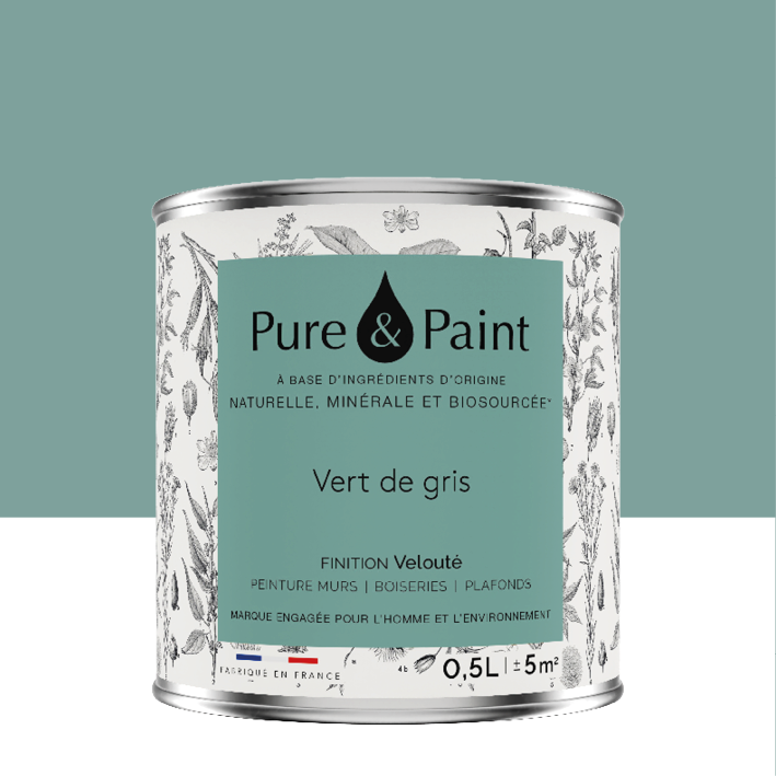 Peinture intérieure Vert de Gris finition veloutée - 