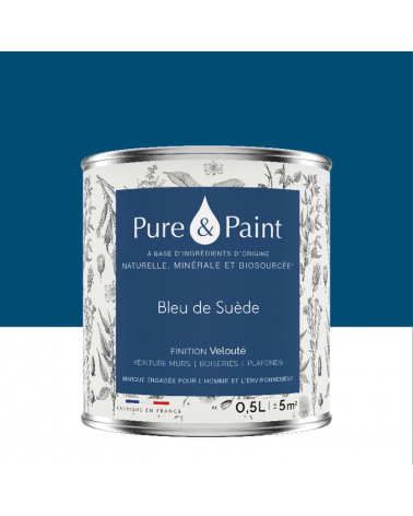 Peinture intérieure Bleu de Suède finition veloutée