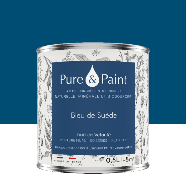 Peinture intérieure Bleu de Suède finition veloutée - 