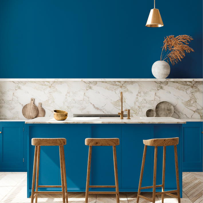 Peinture intérieure Bleu de Suède finition veloutée - 