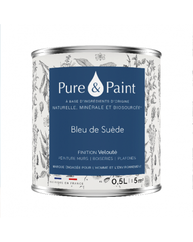 Peinture intérieure Bleu de Suède finition veloutée