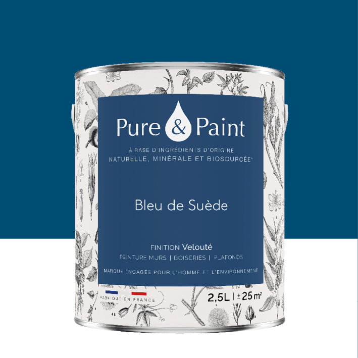 Peinture intérieure Bleu de Suède finition veloutée - 