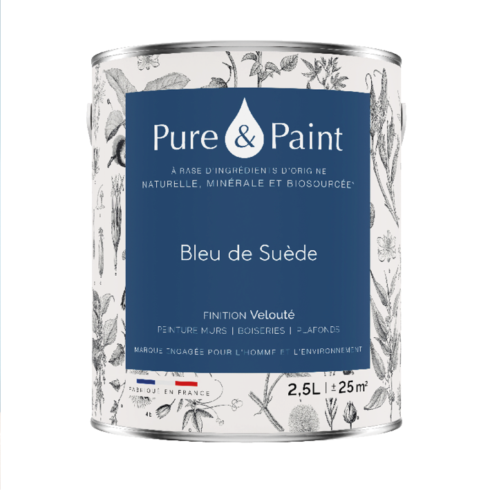 Peinture intérieure Bleu de Suède finition veloutée - 