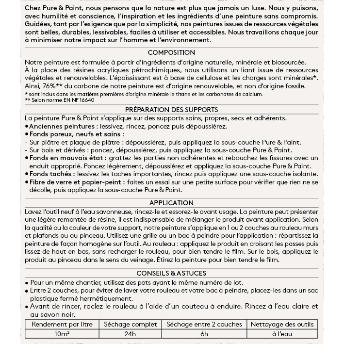 Peinture intérieure Blanc finition veloutée - 