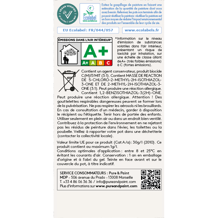 Peinture intérieure Blanc finition veloutée - 