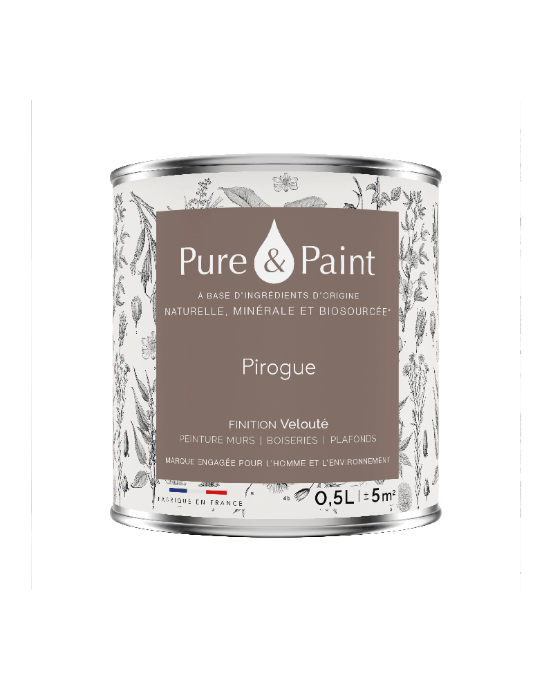 Peinture mur et plafond pirogue velours PURE & PAINT , 2.5L