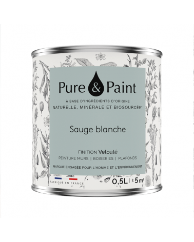 Peinture intérieure Sauge blanche finition veloutée