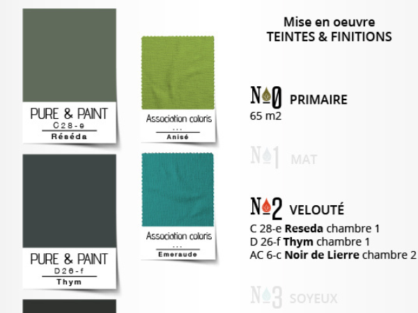 palette couleur Pure and Paint