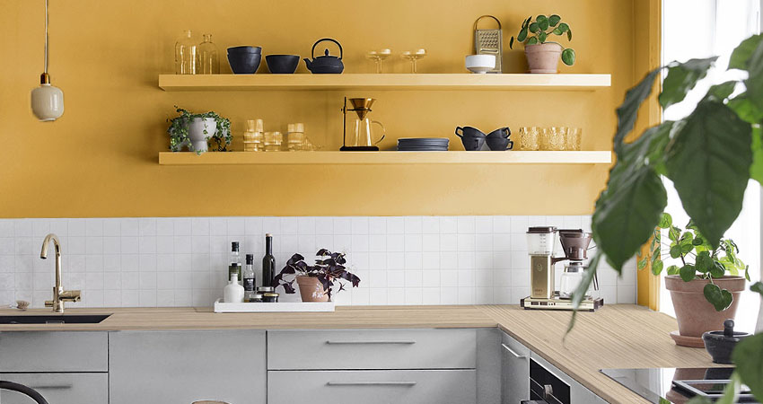 Le jaune en décoration cuisine